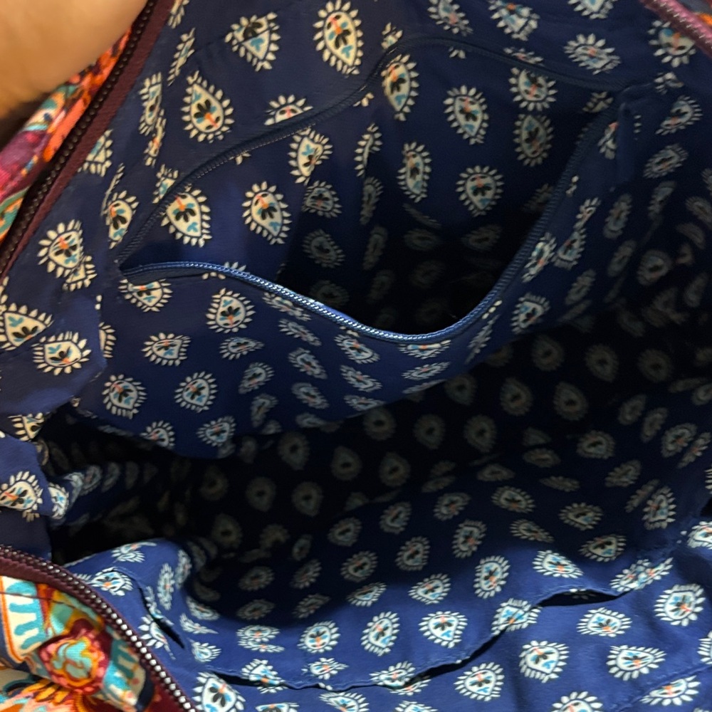 Vera Bradley Paisley Jamboree Glenna Sachel Tote Bag 15”w x 12”h x 6”d - Picture 6 of 7
